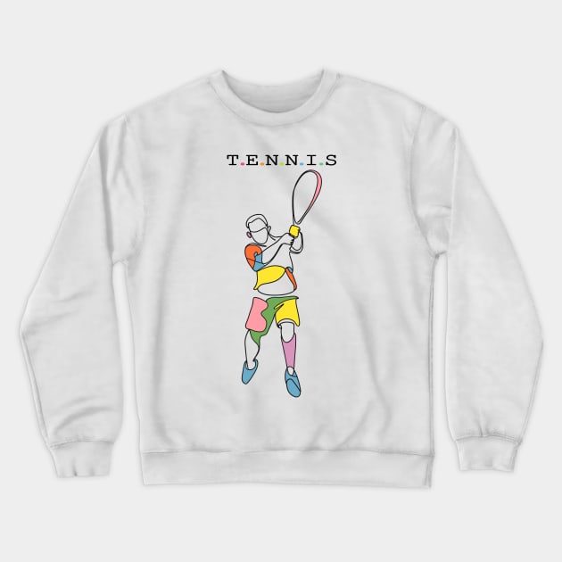 Tennis Sport Crewneck Sweatshirt by Fashioned by You, Created by Me A.zed
